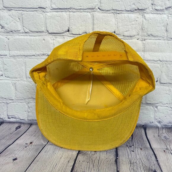 Vintage A1 Tires Trucker Hat Mesh Rope Cap Snapback Embroidered Patch Yellow - Picture 6 of 9